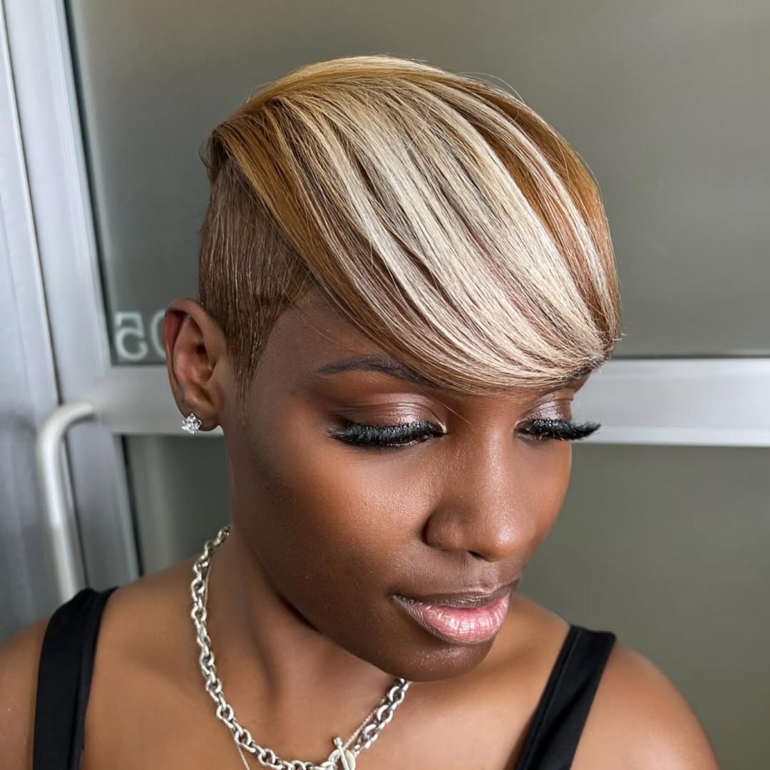 side-part pixie bob