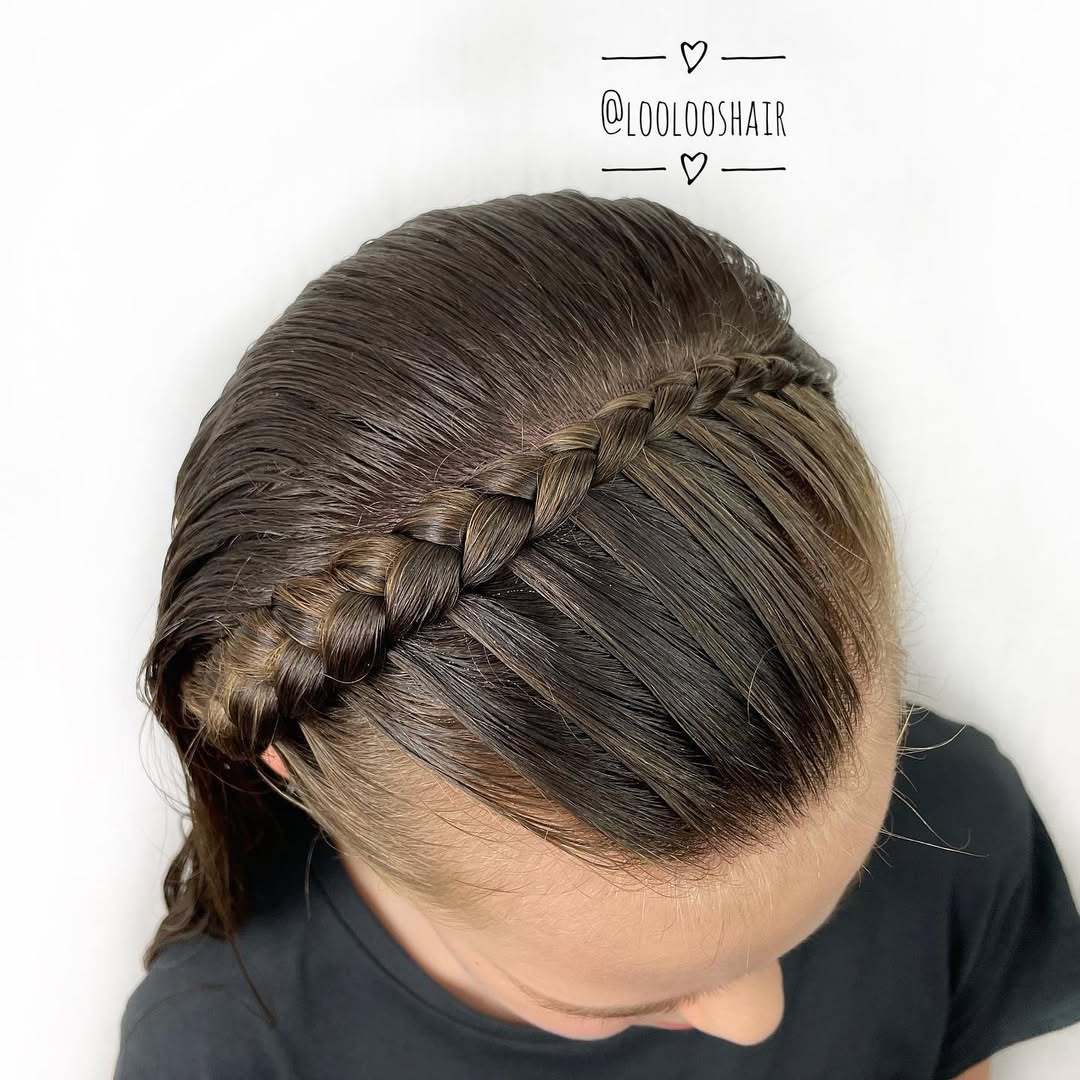 Tresse simple en bandeau