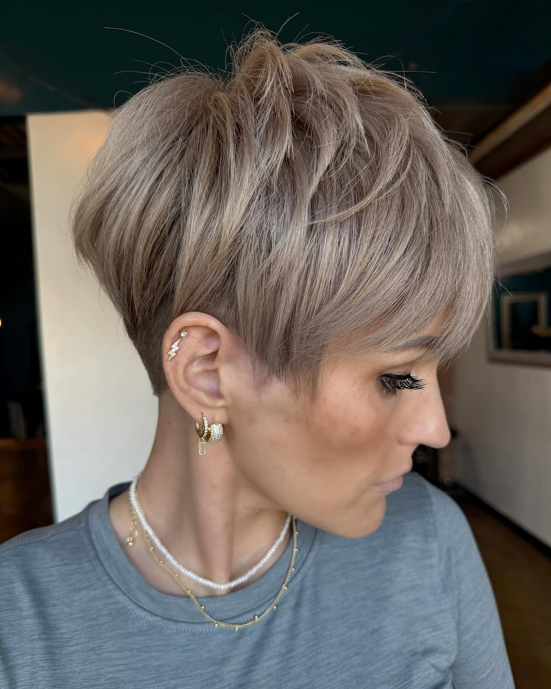 Textuur piekerig Pixie Cut