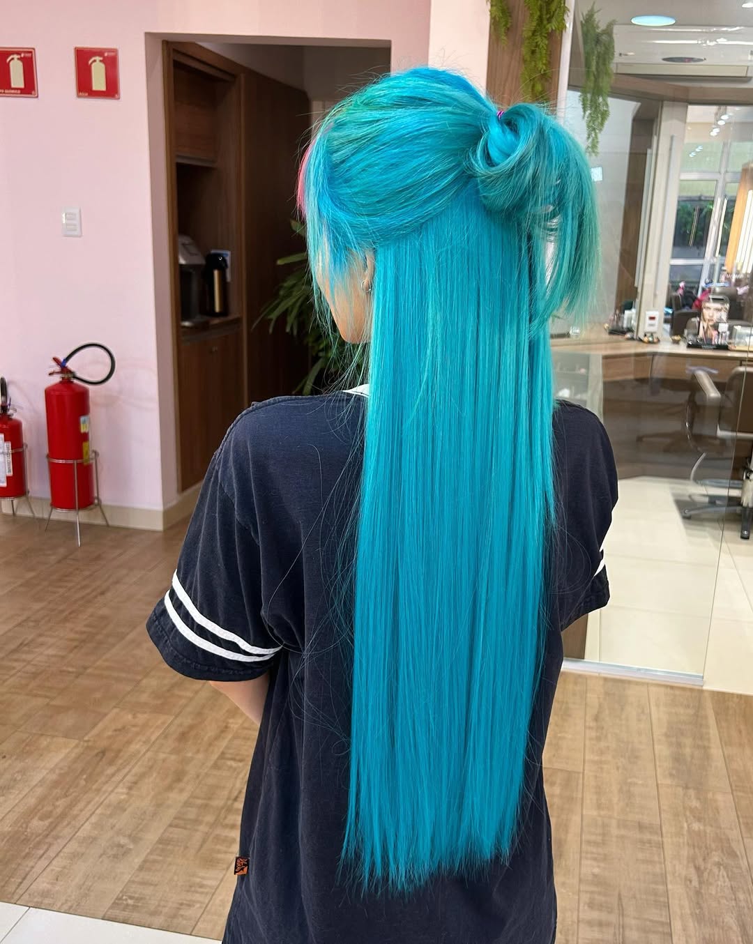 Couleur de cheveux turquoise