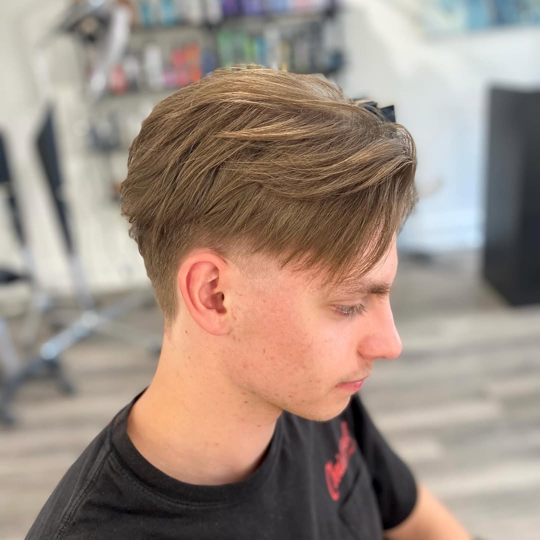 two block haircut with fade