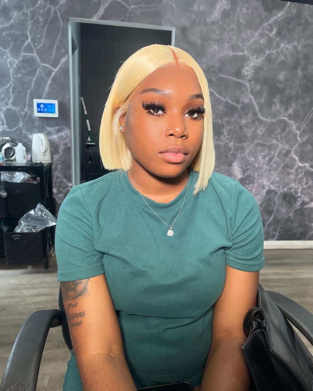 blonde bob lace frontal hairstyle