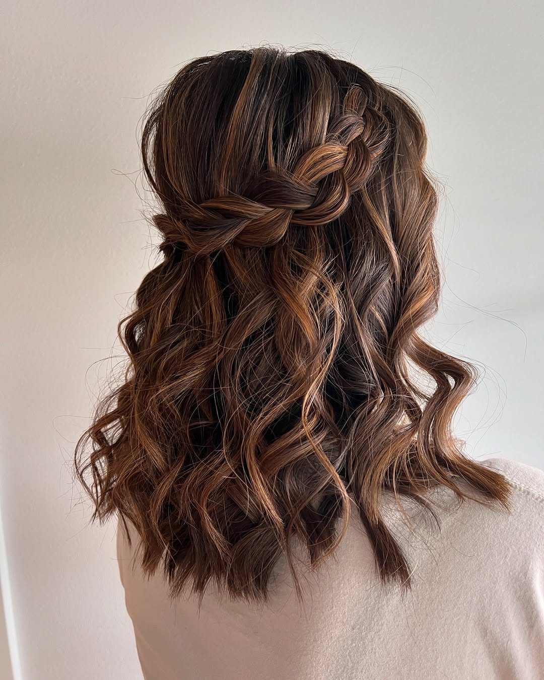 boho braid on wavy hair