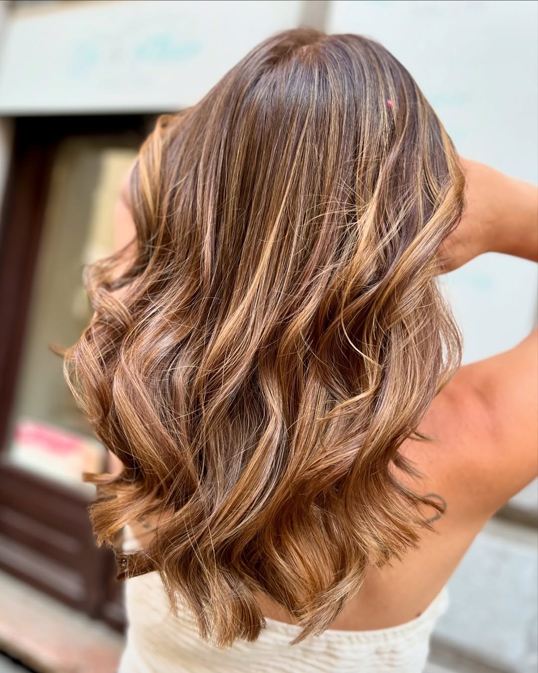 karamelblonde balayage