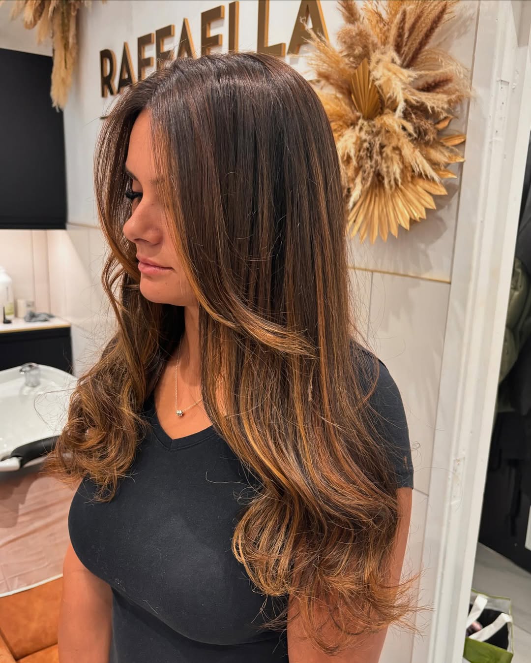 balayage caramello marrone cioccolato