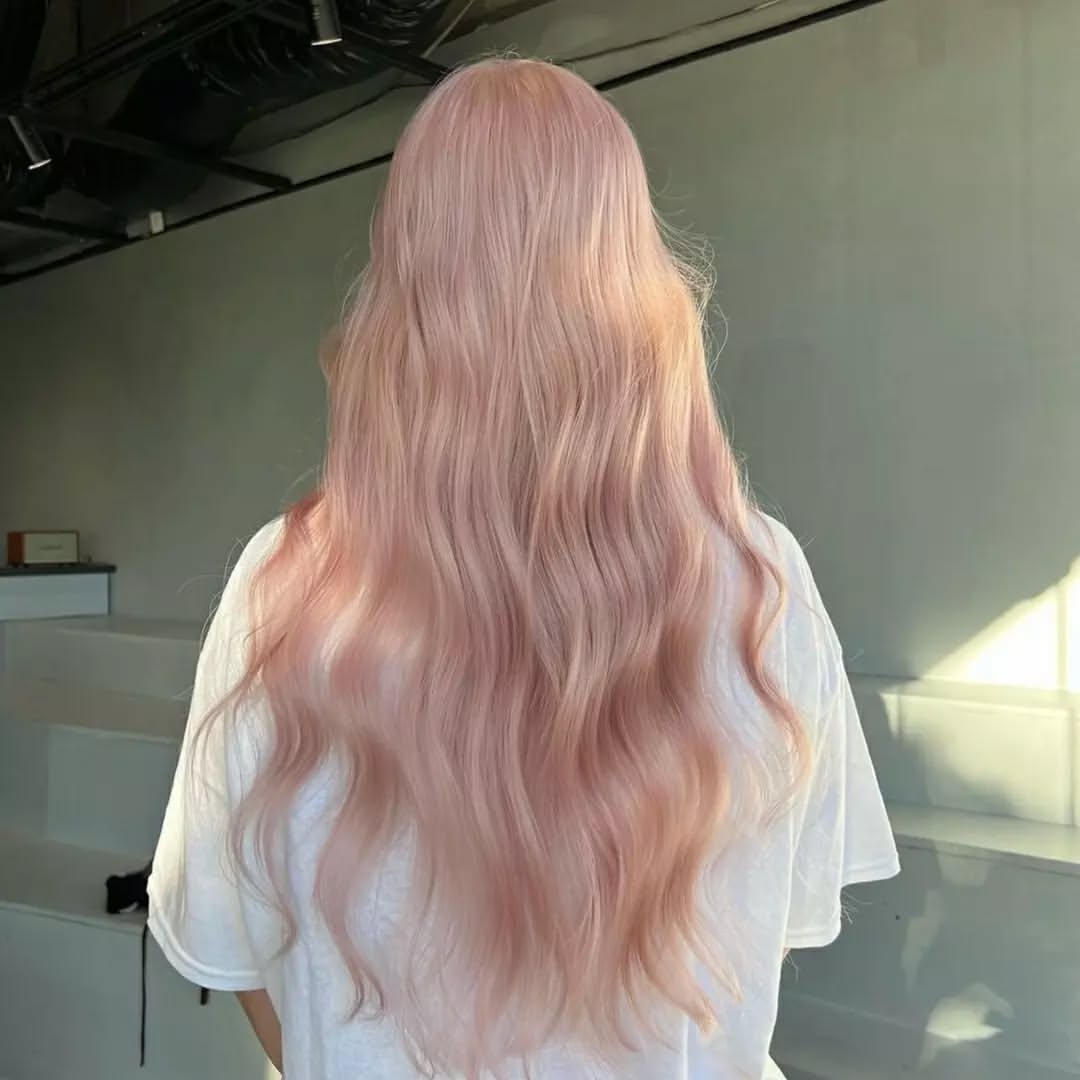 light pink blonde soft waves