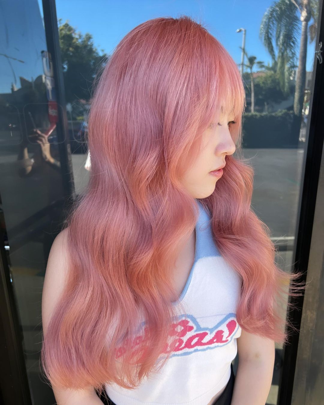 light pink soft waves