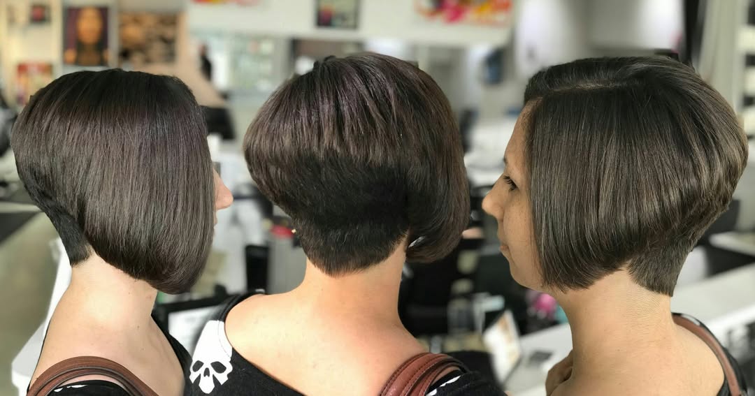 lange omgekeerde bob met undercut