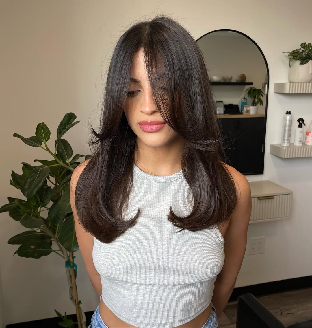 corte de cabelo subtil em camadas