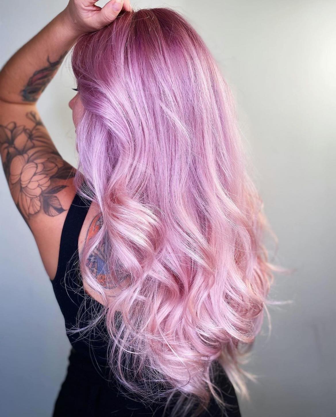 Cabelo cor-de-rosa bebé