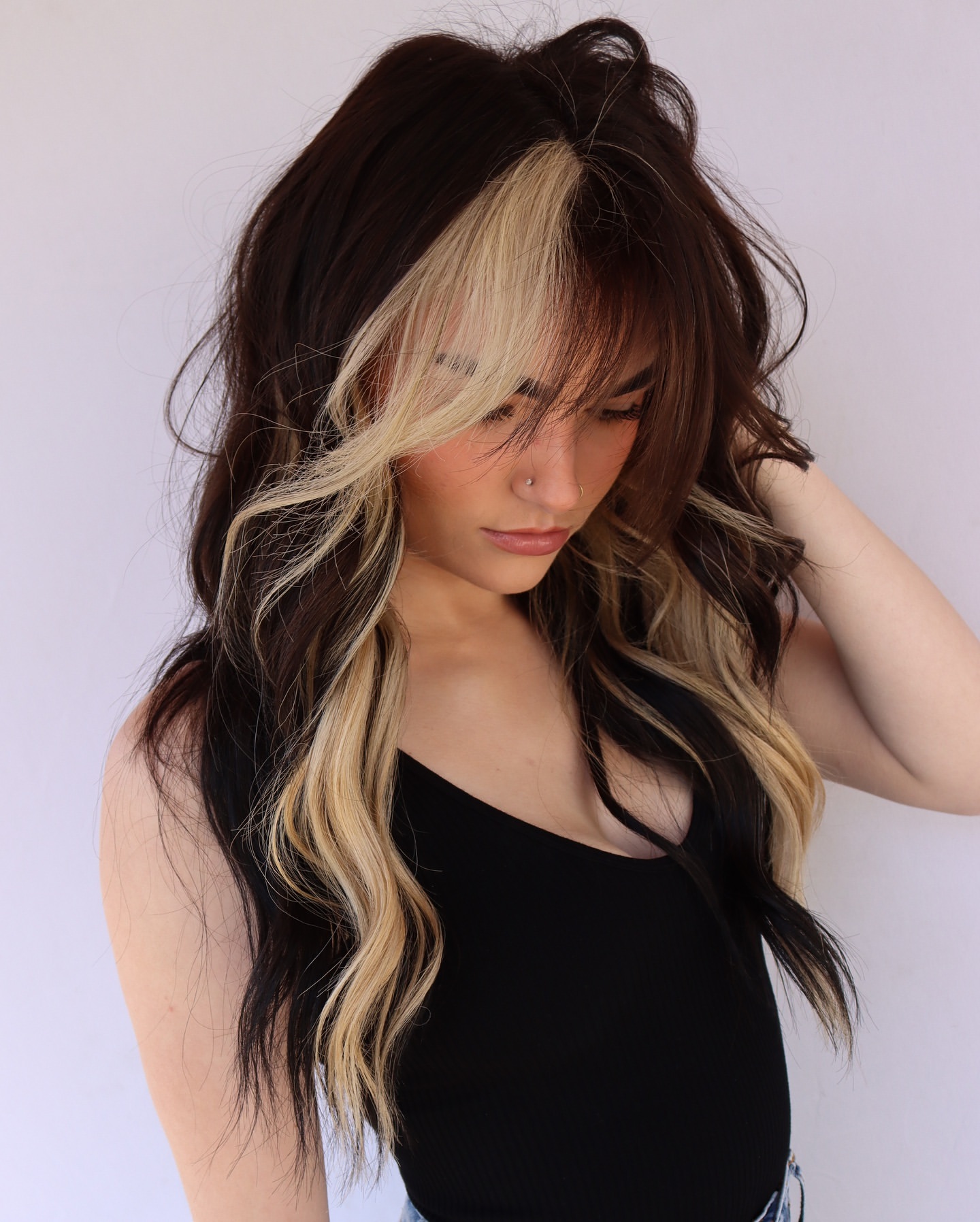 coloration blonde sur cheveux bruns