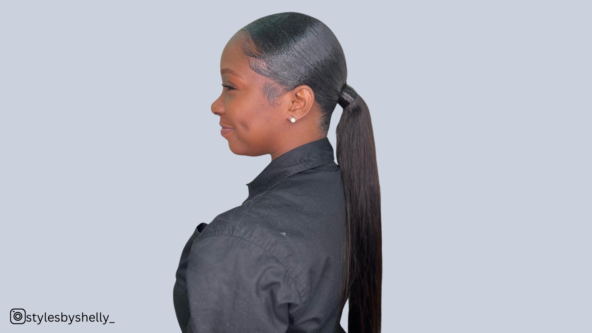 sleek ponytail weave