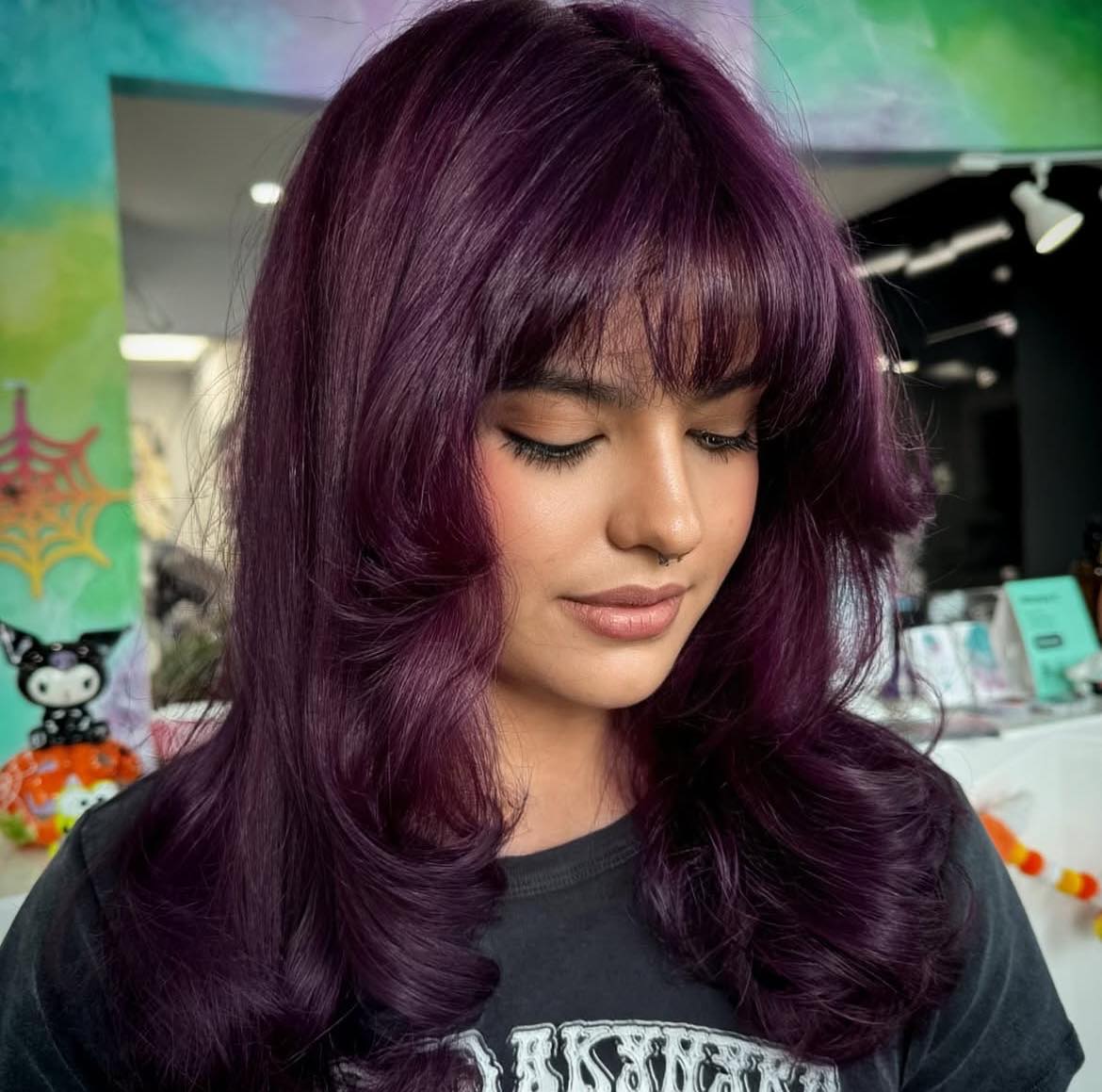 Cabello violeta