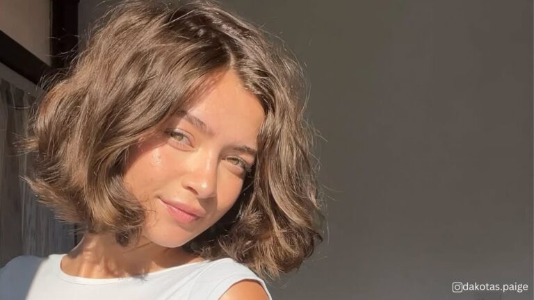 chin-length wavy hairstyles for round faces
