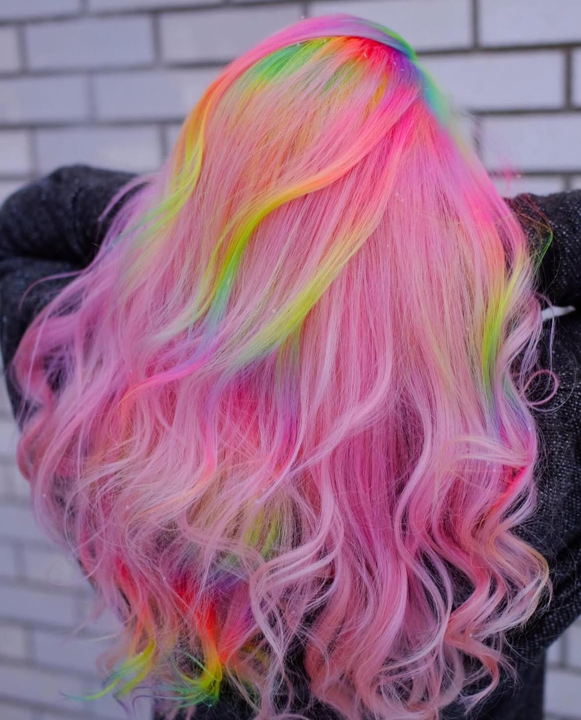 Neonroze haar