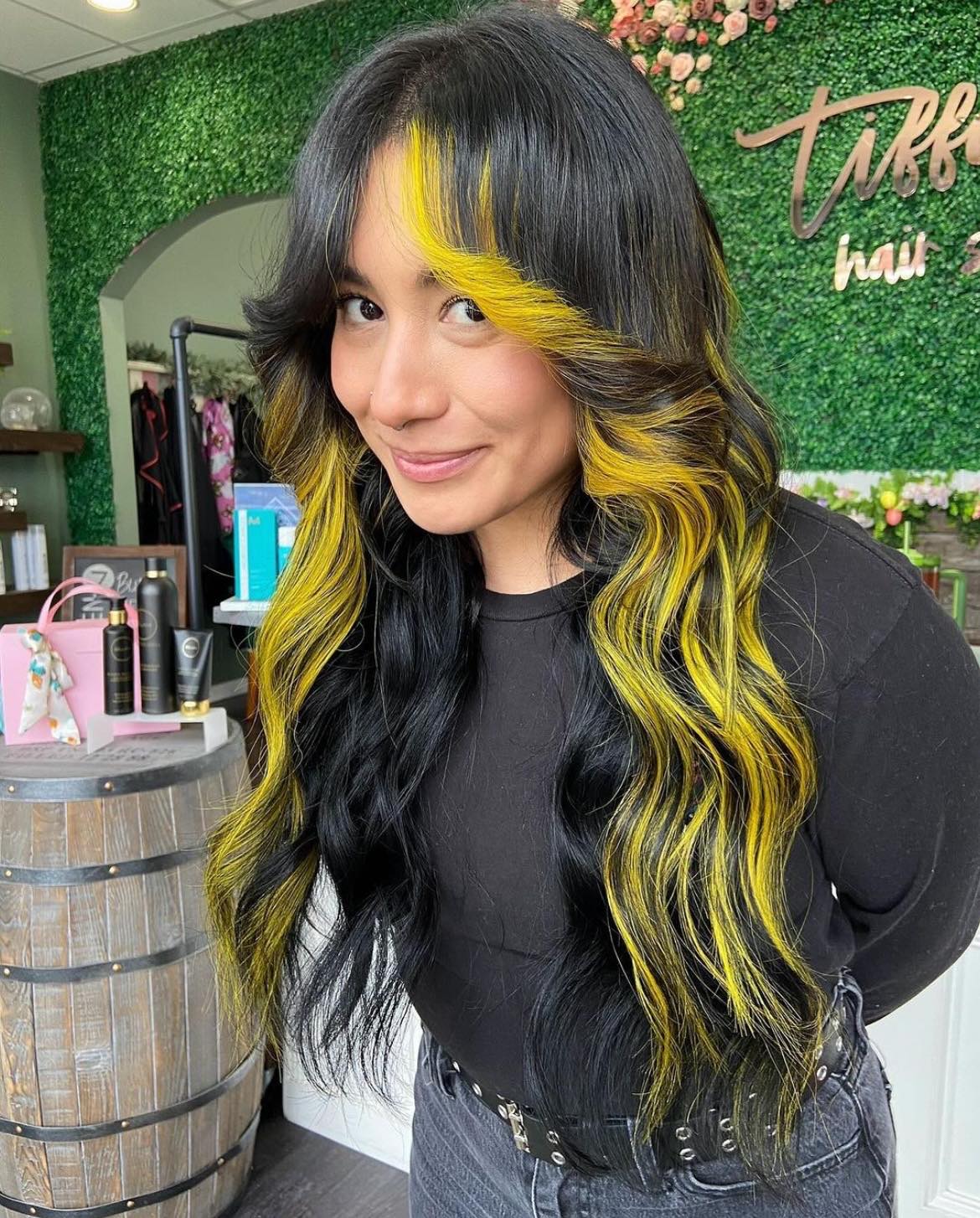 Yellow Highlights On Dark Hair