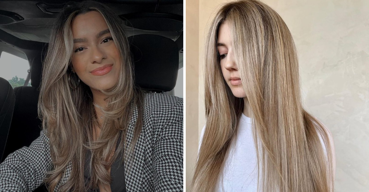 balayage cabelo liso