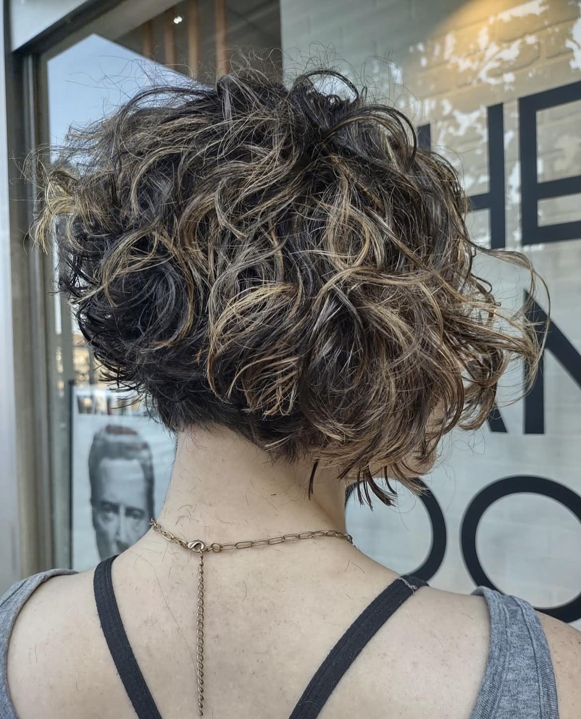 Stacked Curly Cut