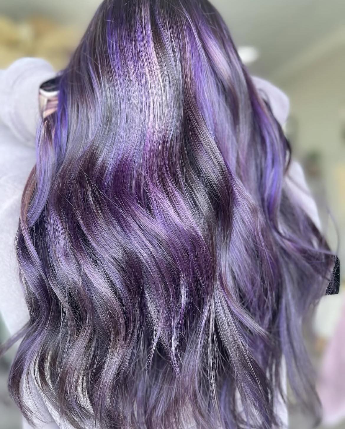 Dark Platinum With Lavender Highlights