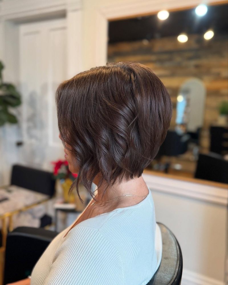 Angled Bob with Natural Finish