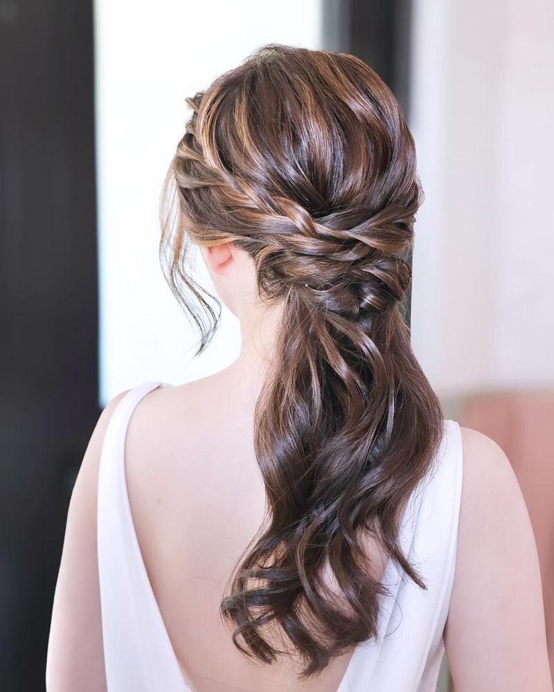 Ash Brown Ponytail with Braid