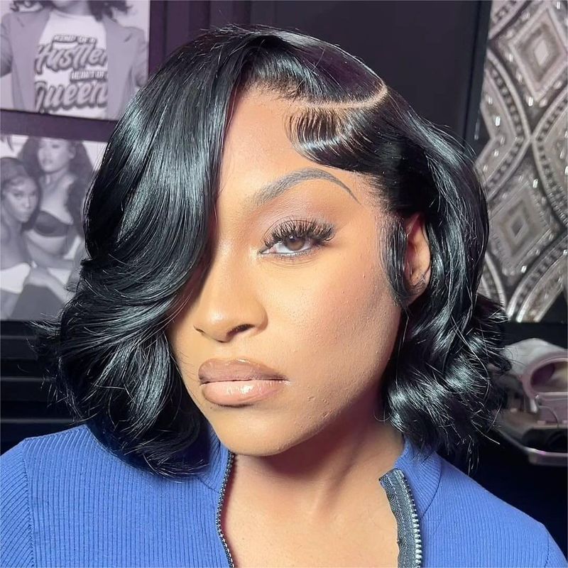 Asymmetrical Bob for Round Faces