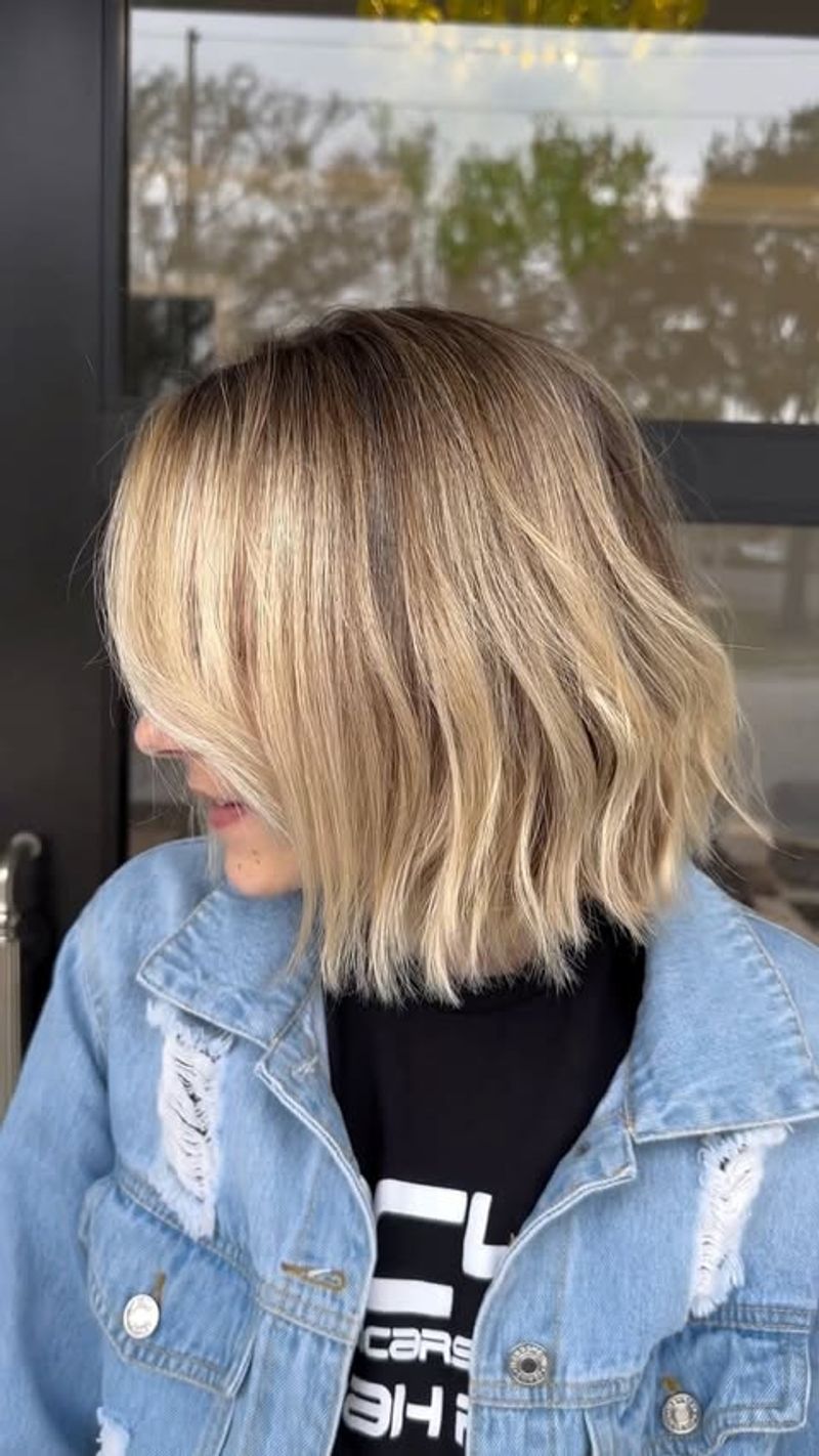 Balayage Boyfriend Bob