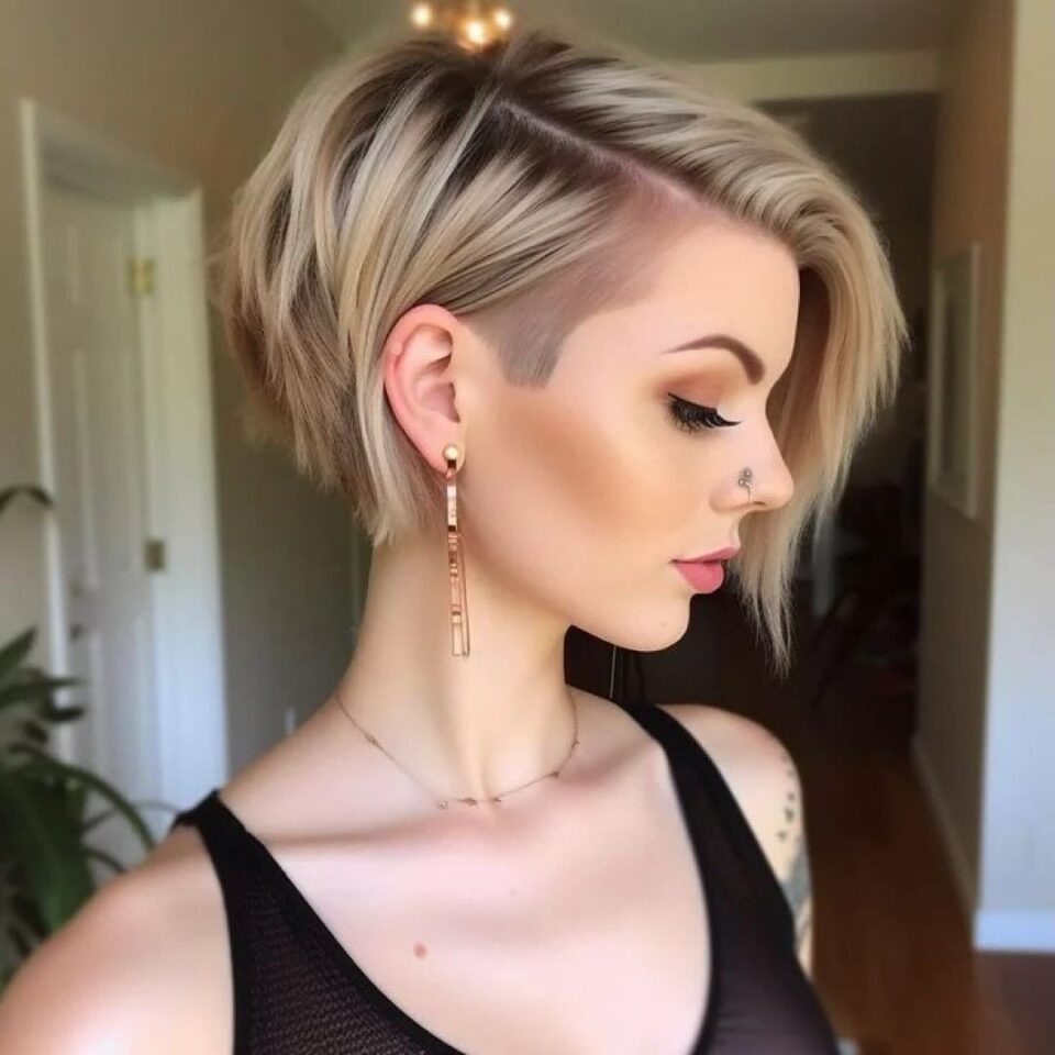 Bob kapsel met undercut