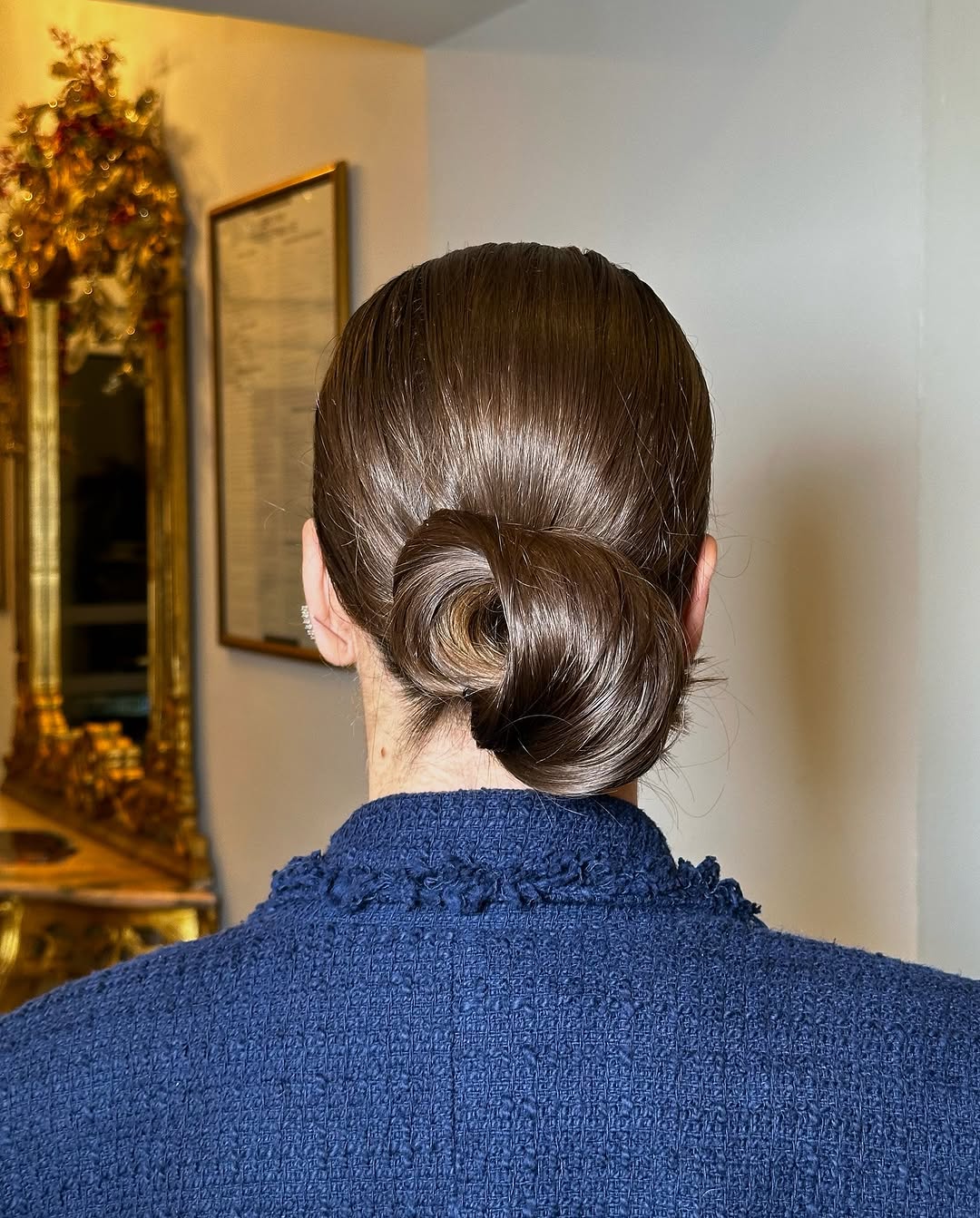 chignon con spilla