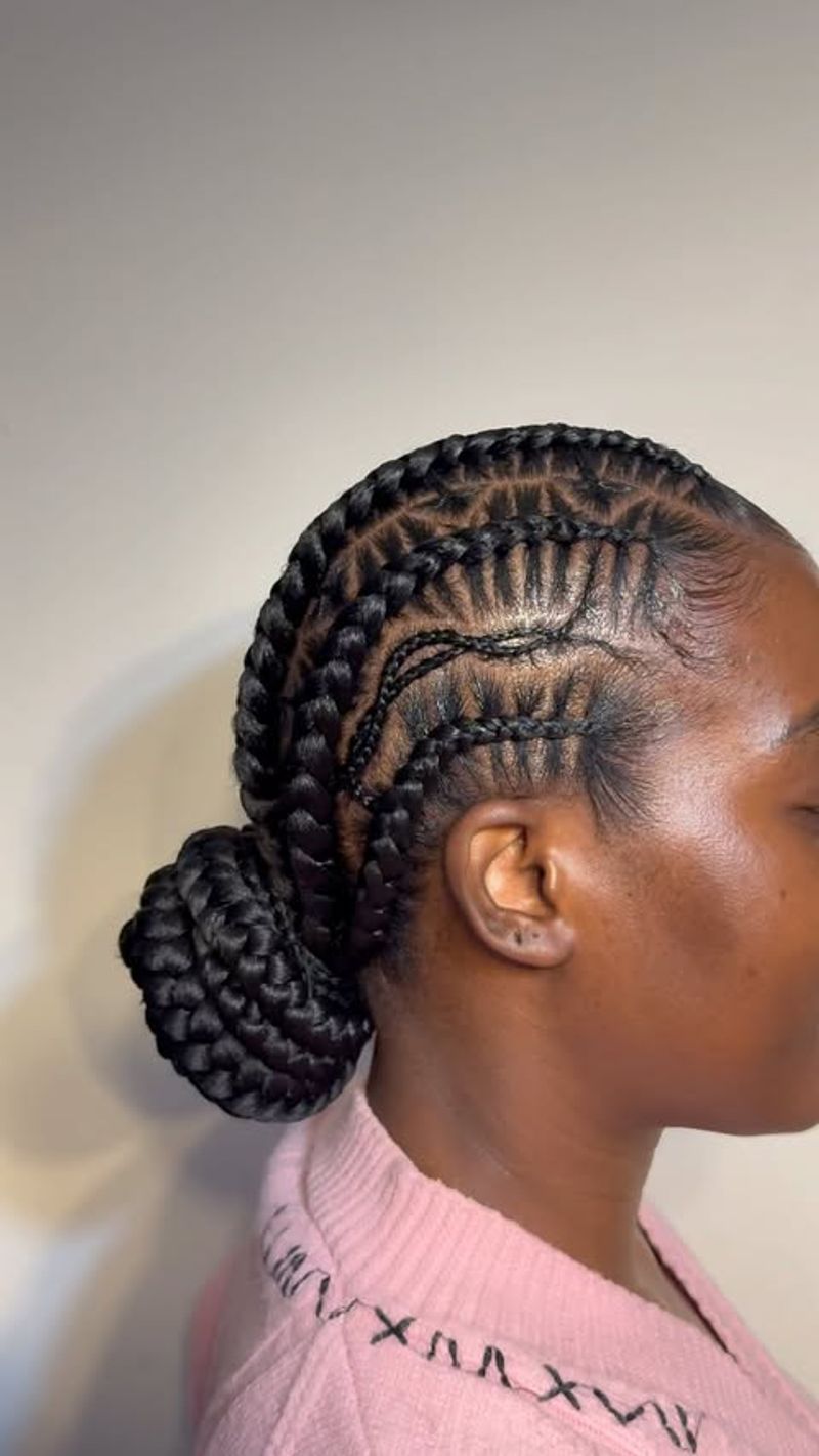 Bold Gelled Cornrows