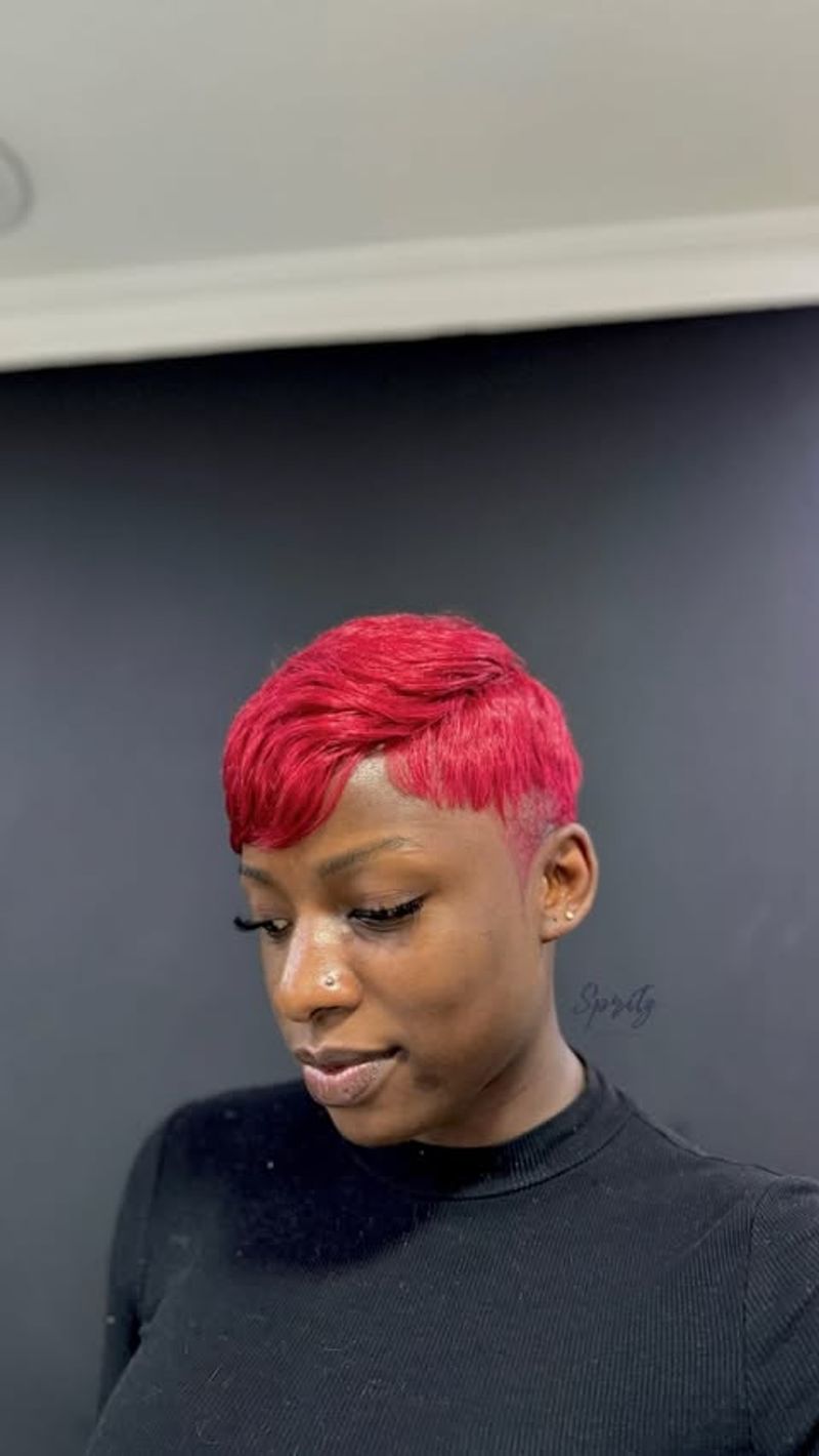 Bold Red Pixie