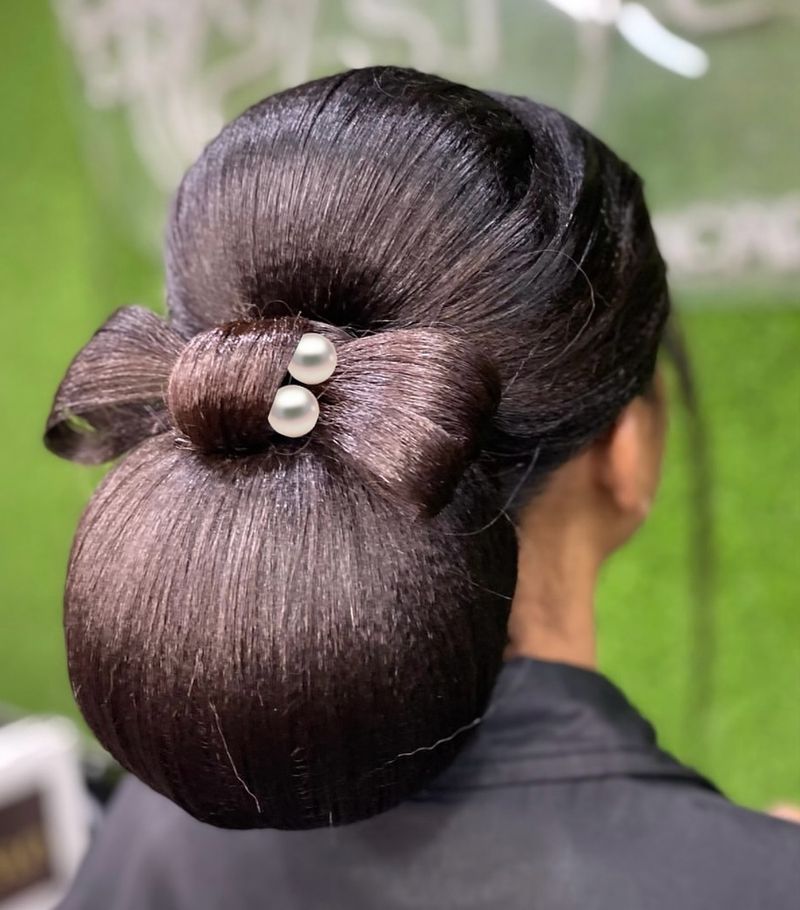 Chignon en forme de nœud