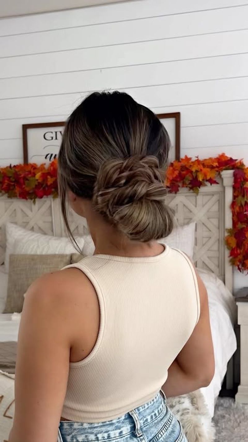 Chignon con treccia