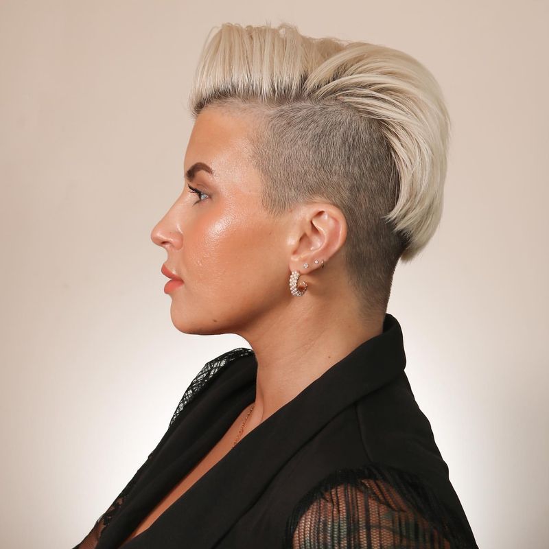 Buzzed Sides with Long Top