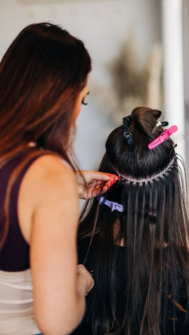 Considera las extensiones de pelo