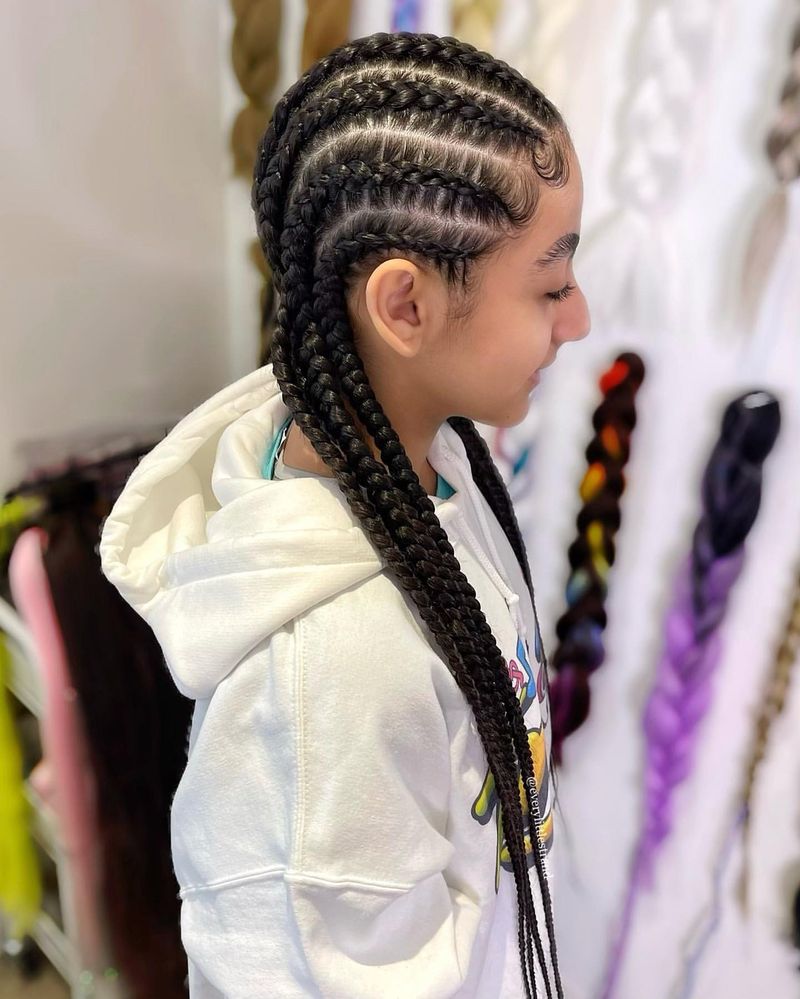 Cornrow vlechten met extensions