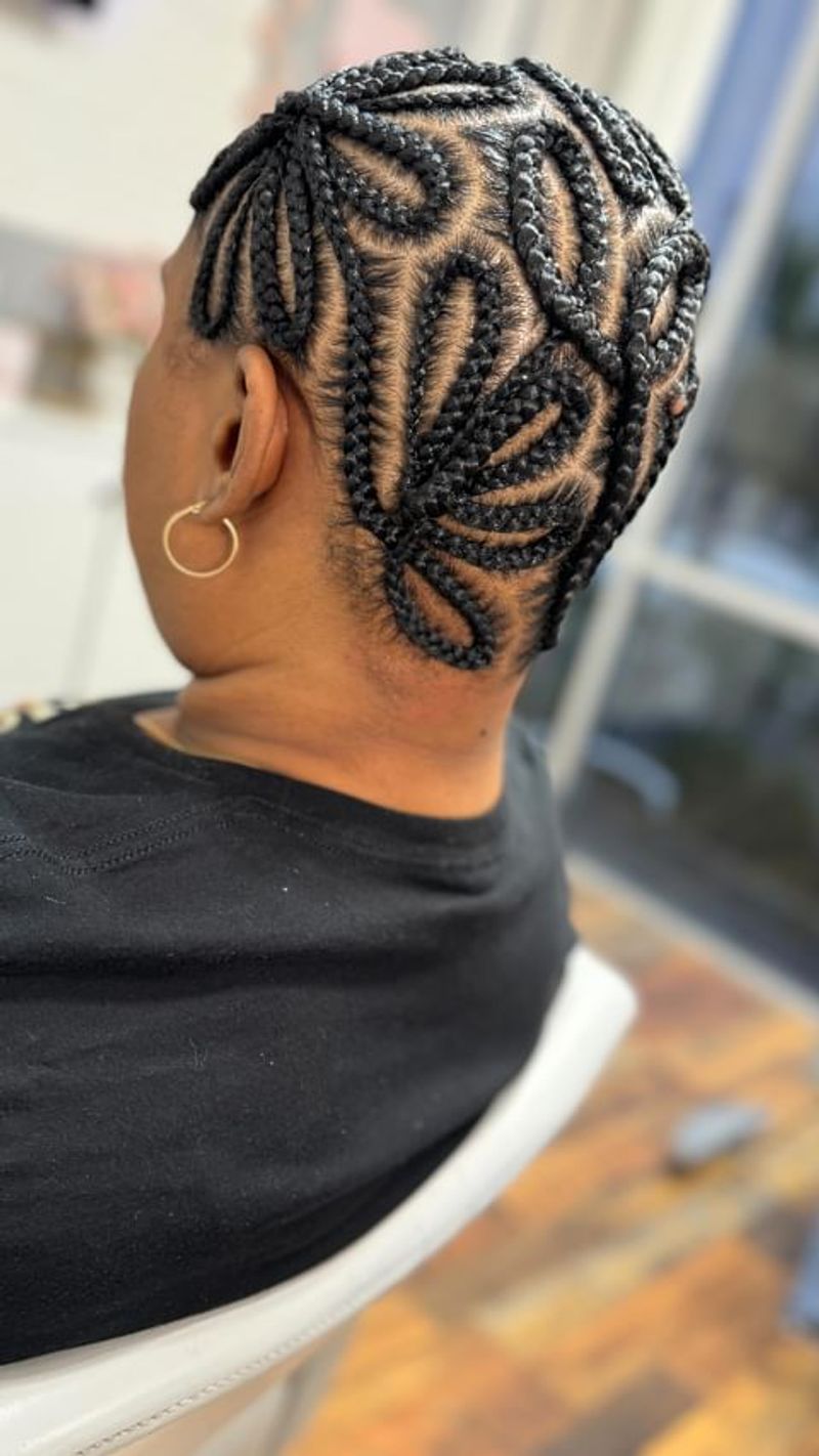 Cornrow Flower Accents