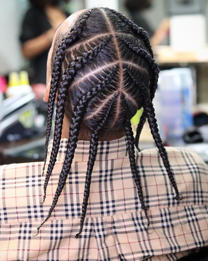 Cornrow Side Part