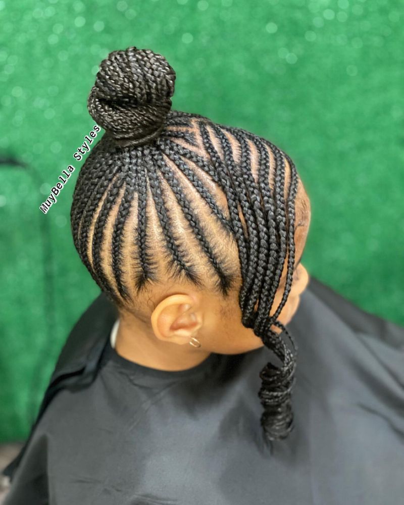 Cornrow Top Knot