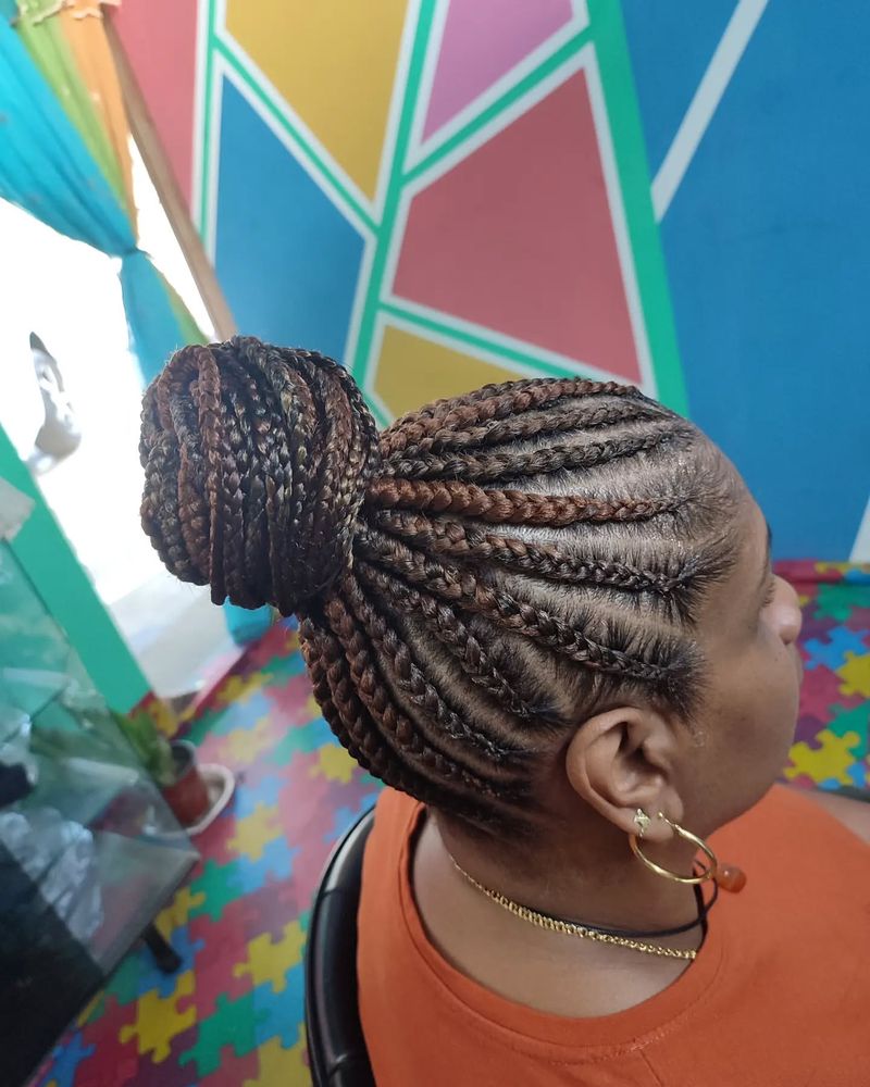 Peinado recogido con trenzas