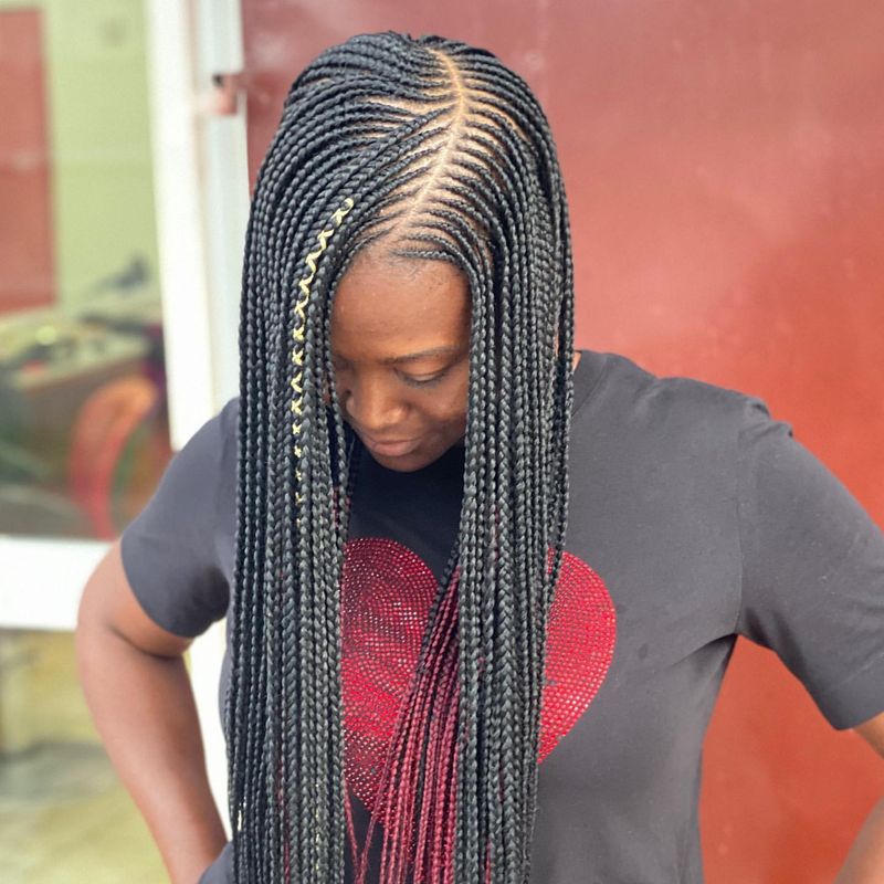 Cornrow Waterfall Braids