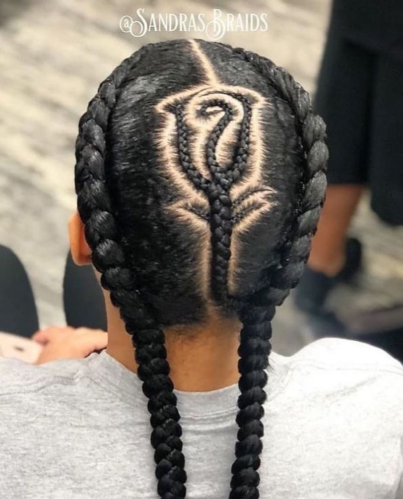 Trenzas con dibujos creativos