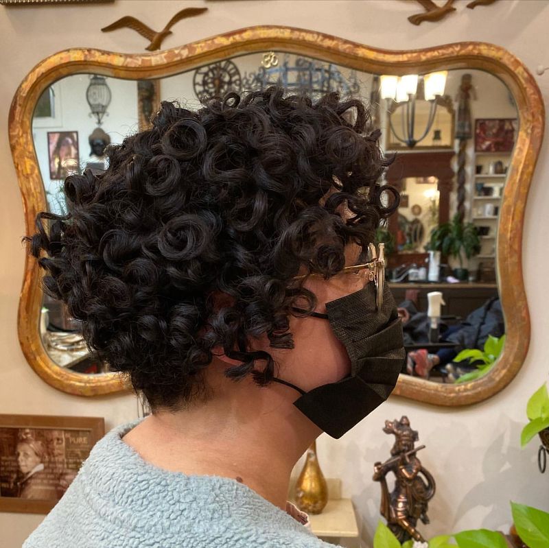 Faux Bob rizado