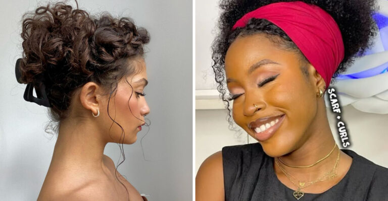 tips on how to rock an updo with curly hair