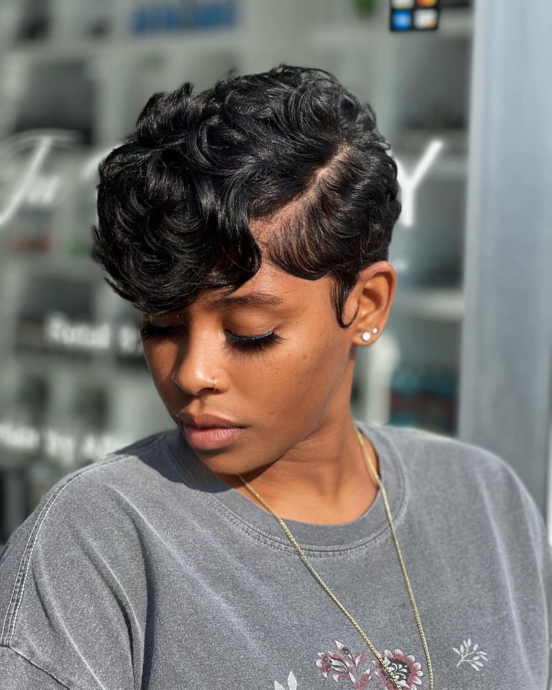 Curly Pixie Cut