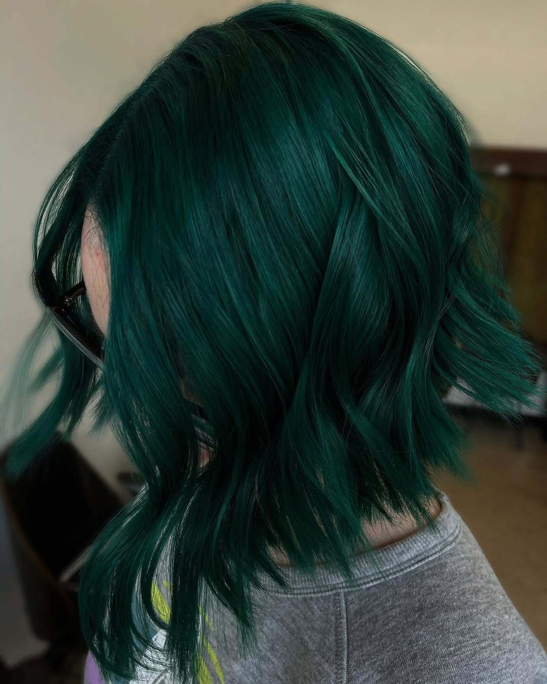 Deep Dark Teal Hair