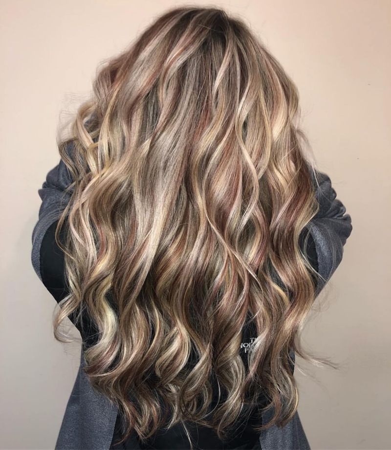 Dirty Blonde with Auburn Highlights