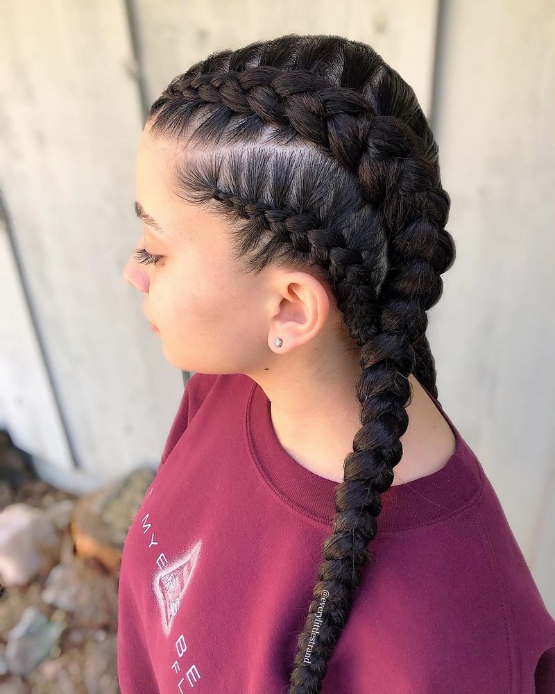 Double Cornrow Braids