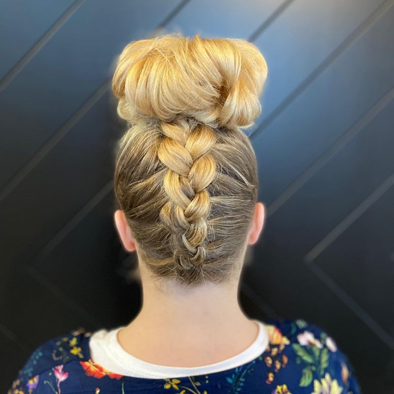 Chignon tresse hollandaise