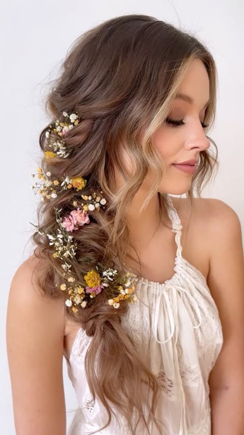 Floral Accented Braid